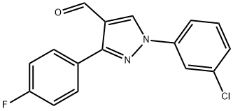 1-(3-CHLOROPHENYL)-3-(4-FLUOROPHENYL)-1H-PYRAZOLE-4-CARBALDEHYDE Struktur