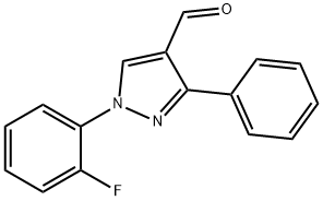 1-(2-FLUOROPHENYL)-3-PHENYL-1H-PYRAZOLE-4-CARBALDEHYDE Struktur