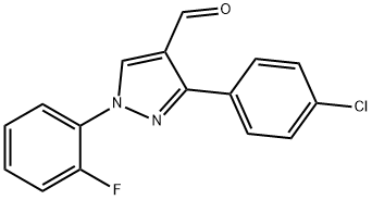 3-(4-CHLOROPHENYL)-1-(2-FLUOROPHENYL)-1H-PYRAZOLE-4-CARBALDEHYDE Structure