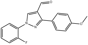 1-(2-FLUOROPHENYL)-3-(4-METHOXYPHENYL)-1H-PYRAZOLE-4-CARBALDEHYDE Structure