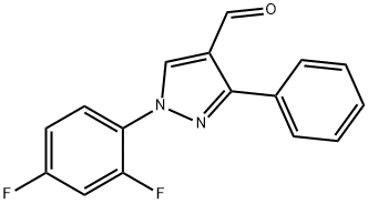 1-(2,4-DIFLUOROPHENYL)-3-PHENYL-1H-PYRAZOLE-4-CARBALDEHYDE 结构式