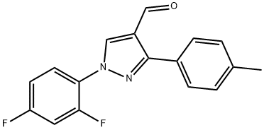 1-(2,4-DIFLUOROPHENYL)-3-P-TOLYL-1H-PYRAZOLE-4-CARBALDEHYDE Struktur