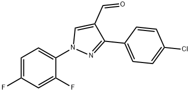3-(4-CHLOROPHENYL)-1-(2,4-DIFLUOROPHENYL)-1H-PYRAZOLE-4-CARBALDEHYDE Struktur