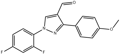 1-(2,4-DIFLUOROPHENYL)-3-(4-METHOXYPHENYL)-1H-PYRAZOLE-4-CARBALDEHYDE Struktur