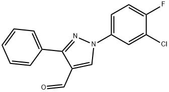 1-(3-CHLORO-4-FLUOROPHENYL)-3-PHENYL-1H-PYRAZOLE-4-CARBALDEHYDE Struktur
