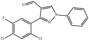 3-(2,4-DICHLORO-5-FLUOROPHENYL)-1-PHENYL-1H-PYRAZOLE-4-CARBALDEHYDE|