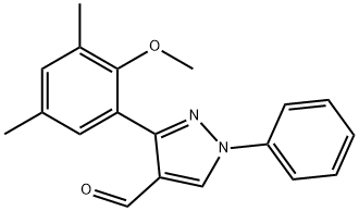 3-(2-METHOXY-3,5-DIMETHYLPHENYL)-1-PHENYL-1H-PYRAZOLE-4-CARBALDEHYDE Structure