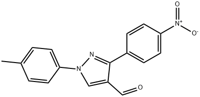 3-(4-NITROPHENYL)-1-P-TOLYL-1H-PYRAZOLE-4-CARBALDEHYDE Structure