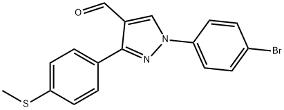 1-(4-BROMOPHENYL)-3-(4-(METHYLTHIO)PHENYL)-1H-PYRAZOLE-4-CARBALDEHYDE Struktur