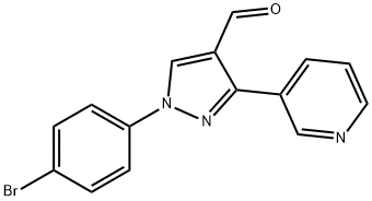 1-(4-BROMOPHENYL)-3-(PYRIDIN-3-YL)-1H-PYRAZOLE-4-CARBALDEHYDE Struktur