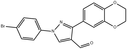 1-(4-BROMOPHENYL)-3-(2,3-DIHYDROBENZO[B][1,4]DIOXIN-6-YL)-1H-PYRAZOLE-4-CARBALDEHYDE Struktur