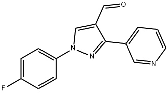 1-(4-FLUOROPHENYL)-3-(PYRIDIN-3-YL)-1H-PYRAZOLE-4-CARBALDEHYDE 结构式