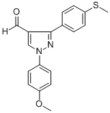 1-(4-METHOXYPHENYL)-3-(4-(METHYLTHIO)PHENYL)-1H-PYRAZOLE-4-CARBALDEHYDE Struktur