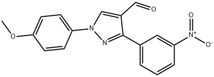 1-(4-METHOXYPHENYL)-3-(3-NITROPHENYL)-1H-PYRAZOLE-4-CARBALDEHYDE 结构式