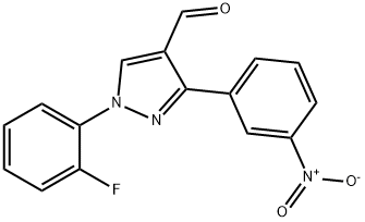 1-(2-FLUOROPHENYL)-3-(3-NITROPHENYL)-1H-PYRAZOLE-4-CARBALDEHYDE,618101-77-2,结构式