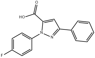 2-(4-FLUORO-PHENYL)-5-PHENYL-2H-PYRAZOLE-3-CARBOXYLIC ACID Struktur