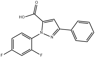 1-(2,4-DIFLUOROPHENYL)-3-PHENYL-1H-PYRAZOLE-5-CARBOXYLIC ACID Structure