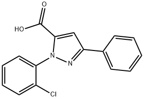 1-(2-CHLOROPHENYL)-3-PHENYL-1H-PYRAZOLE-5-CARBOXYLIC ACID Structure