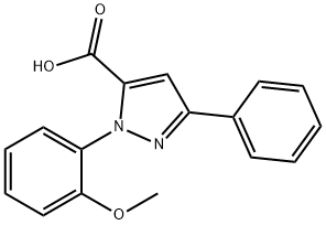 1-(2-METHOXYPHENYL)-3-PHENYL-1H-PYRAZOLE-5-CARBOXYLIC ACID Struktur