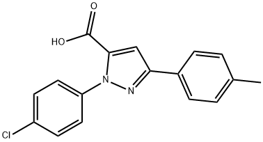 1-(4-CHLOROPHENYL)-3-P-TOLYL-1H-PYRAZOLE-5-CARBOXYLIC ACID Structure
