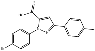 1-(4-BROMOPHENYL)-3-P-TOLYL-1H-PYRAZOLE-5-CARBOXYLIC ACID,618102-12-8,结构式
