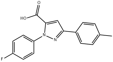 1-(4-FLUOROPHENYL)-3-P-TOLYL-1H-PYRAZOLE-5-CARBOXYLIC ACID,618102-14-0,结构式