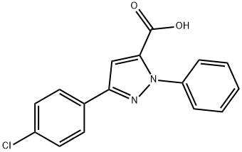 5-(4-氯苯基)-2-苯基-3-吡唑羧酸,618102-33-3,结构式