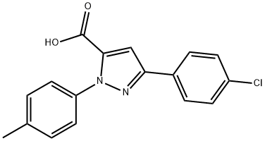 3-(4-CHLOROPHENYL)-1-P-TOLYL-1H-PYRAZOLE-5-CARBOXYLIC ACID Struktur