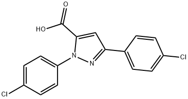 1,3-BIS(4-CHLOROPHENYL)-1H-PYRAZOLE-5-CARBOXYLIC ACID Struktur