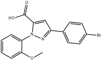 3-(4-BROMOPHENYL)-1-(2-METHOXYPHENYL)-1H-PYRAZOLE-5-CARBOXYLIC ACID Structure