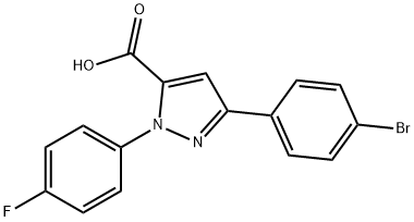 3-(4-BROMOPHENYL)-1-(4-FLUOROPHENYL)-1H-PYRAZOLE-5-CARBOXYLIC ACID Structure