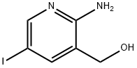 (2-アミノ-5-ヨードピリジン-3-イル)メタノール 化学構造式