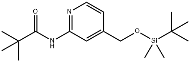 N-[4-(TERT-ブチル-ジメチル-シラニルオキシメチル)-ピリジン-2-イル]-2,2-ジメチル-プロピオンアミド 化学構造式