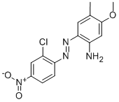 2-[(2-クロロ-4-ニトロフェニル)アゾ]-5-メトキシ-4-メチルベンゼンジアゾニウム 化学構造式