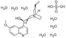 硫酸氢奎宁七水合物,6183-68-2,结构式