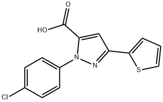 1-(4-CHLOROPHENYL)-3-(THIOPHEN-2-YL)-1H-PYRAZOLE-5-CARBOXYLIC ACID Structure