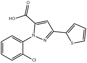 1-(2-CHLOROPHENYL)-3-(THIOPHEN-2-YL)-1H-PYRAZOLE-5-CARBOXYLIC ACID Structure
