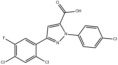 618382-92-6 3-(2,4-DICHLORO-5-FLUOROPHENYL)-1-(4-CHLOROPHENYL)-1H-PYRAZOLE-5-CARBOXYLIC ACID