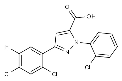 618382-99-3 3-(2,4-DICHLORO-5-FLUOROPHENYL)-1-(2-CHLOROPHENYL)-1H-PYRAZOLE-5-CARBOXYLIC ACID