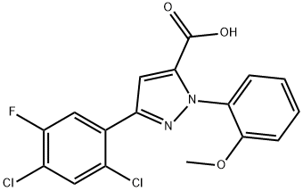 618383-00-9 3-(2,4-DICHLORO-5-FLUOROPHENYL)-1-(2-METHOXYPHENYL)-1H-PYRAZOLE-5-CARBOXYLIC ACID
