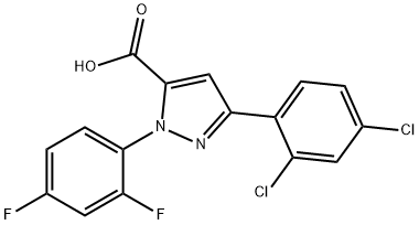618383-10-1 3-(2,4-DICHLOROPHENYL)-1-(2,4-DIFLUOROPHENYL)-1H-PYRAZOLE-5-CARBOXYLIC ACID
