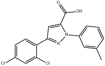 3-(2,4-DICHLOROPHENYL)-1-M-TOLYL-1H-PYRAZOLE-5-CARBOXYLIC ACID Structure