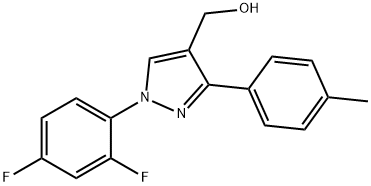 (1-(2,4-DIFLUOROPHENYL)-3-P-TOLYL-1H-PYRAZOL-4-YL)METHANOL Struktur
