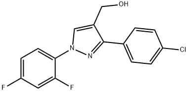 (3-(4-CHLOROPHENYL)-1-(2,4-DIFLUOROPHENYL)-1H-PYRAZOL-4-YL)METHANOL Structure