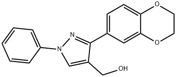 (3-(2,3-DIHYDROBENZO[B][1,4]DIOXIN-7-YL)-1-PHENYL-1H-PYRAZOL-4-YL)METHANOL Structure