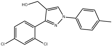 (3-(2,4-DICHLOROPHENYL)-1-P-TOLYL-1H-PYRAZOL-4-YL)METHANOL 结构式