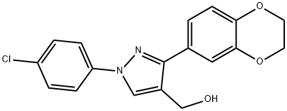 (1-(4-CHLOROPHENYL)-3-(2,3-DIHYDROBENZO[B][1,4]DIOXIN-7-YL)-1H-PYRAZOL-4-YL)METHANOL Structure