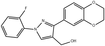 (1-(2-FLUOROPHENYL)-3-(2,3-DIHYDROBENZO[B][1,4]DIOXIN-7-YL)-1H-PYRAZOL-4-YL)METHANOL Structure