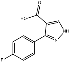 3-(4-氟苯)-1H-吡唑-4-羧酸, 618383-44-1, 结构式