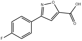 3-(4-氟-苯基)-异恶唑-5-羧酸, 618383-48-5, 结构式